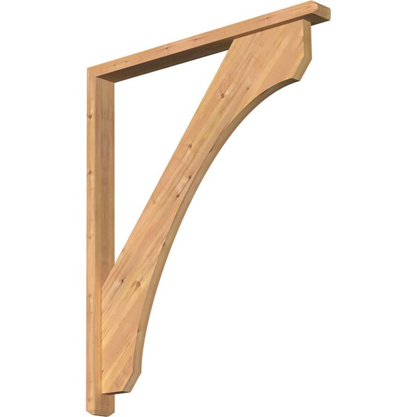 Ekena Millwork Legacy Craftsman Smooth Bracket w/ Offset Brace, Western Red Cedar, 3 1/2"W x 36"D x 44"H BKT0402X36X44LEC04SWR - main